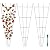 GROWNEER 3 Pcs 43" Garden Trellis for Potted Plants, Metal Trellis for Climbing Plants Outdoor Indoor, Vertical Shape Plant Support with 20 Pcs Cable Ties for Houseplant Flower Vines Ivy