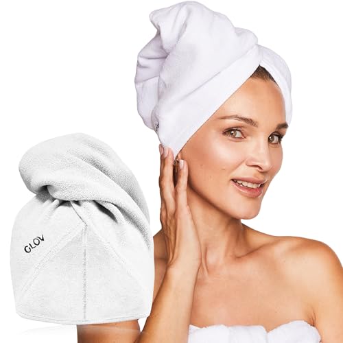 Glov Asciugamano Microfibra Turbante Asciugacapelli Asciugamano Capelli Ricci Super Assorbente Ideale per Docce e Viaggi Perfetto per Asciugare e Definire Ricci