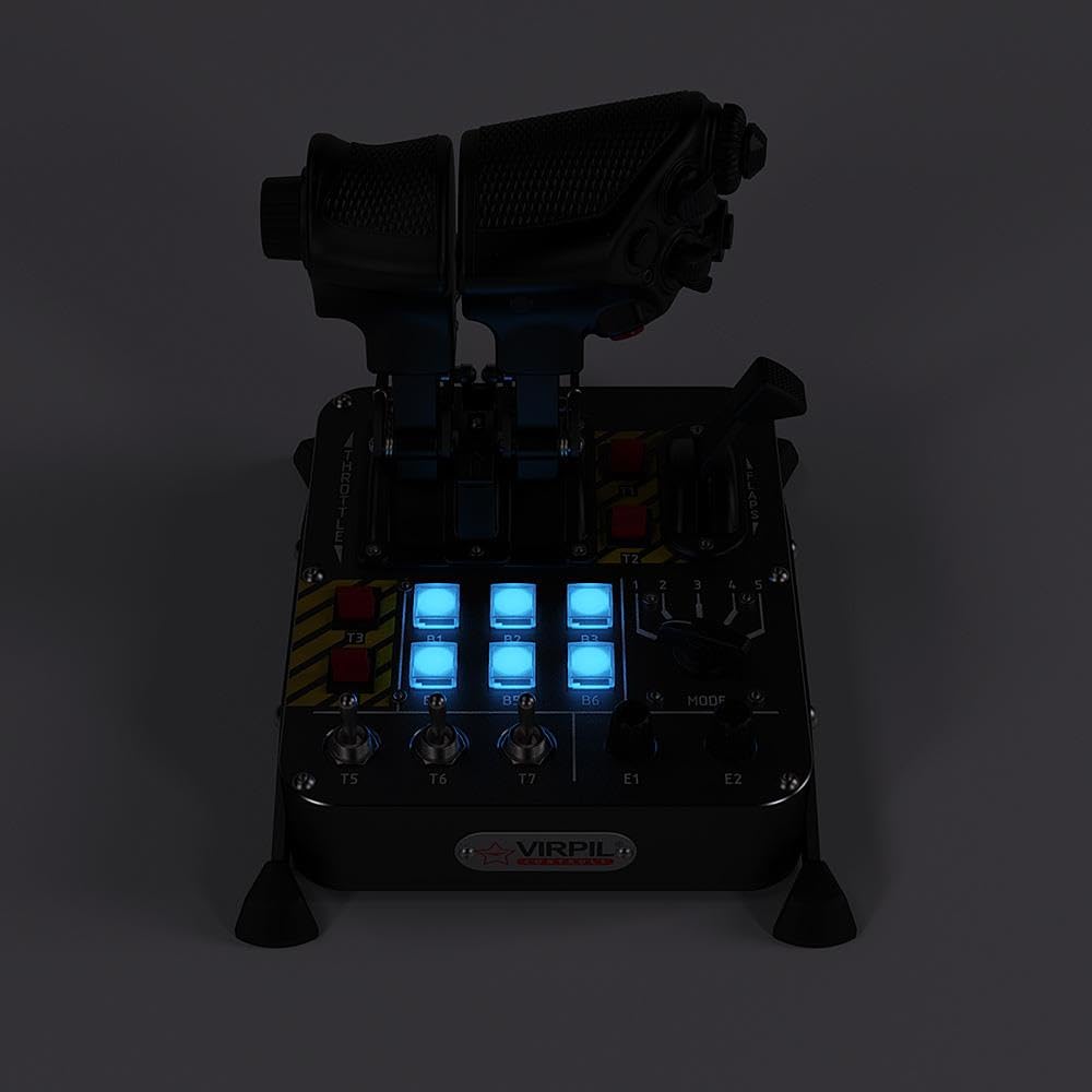 VIRPIL Controls MongoosT-50CM3 Throttle Doppelmotor-Schubregler Flugsimulator-Steuerungssystem PC-Gaming