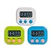 Produktbild 3 Stück Eieruhr mit 3 Farben, Küchentimer, Timer mit Großem LCD-Display für Kochen Backen Sport Studieren