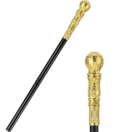 Gold Costume Staff King Cane Walking Stick Cane Gold Costume Walking Cane Prop