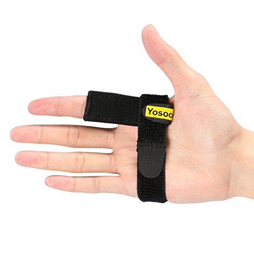 Trigger Finger Splint with an Extra Hook&Loop Tape, Original Finger Splint for Finger Stiffness, Clicking & Popping, Pain Relief from Stenosing Tenosynovitis by Yosoo