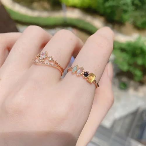 Personalized Grandma Mom Family Ring - Vintage Milgrain Birthstone Promise Anniversary Jewelry Gift for Her3