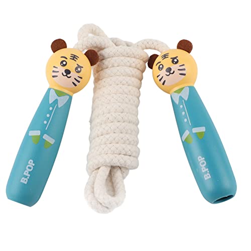 Cuerda para saltar ajustable de algodón y plástico reutilizable infantil estilo tigre animado
