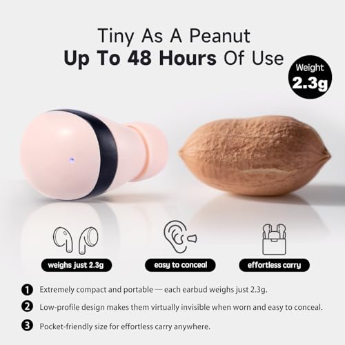 Kibubu Air 10 Mini Wireless Sleep Earbuds with LED Display & Charging Case — 42 dB Noise Cancellation, Ultra-Mini & Invisible Fit,Ultra-Light 2.3 g Each,Side-Sleeper Comfort, 25H Playtime (Skin) — view 3