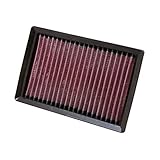 filtro k&n universal moto El algodón plisado proporciona un área de filtración grande ofreciendo baja restricción, alta capacidad-largos intervalos de servicio