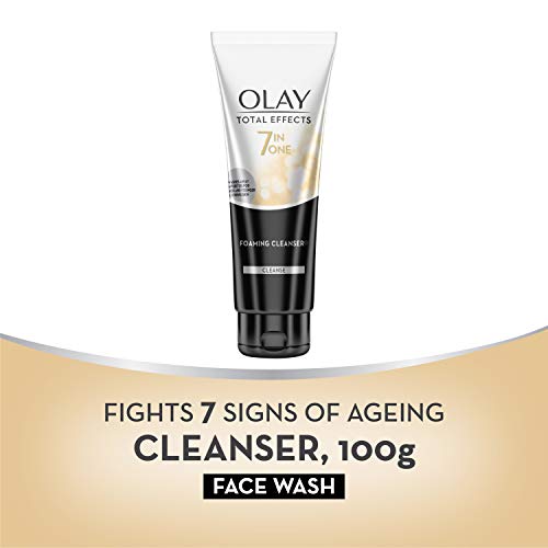 Image of Olay Day Cream Total Effects 7 in 1, Anti-Ageing Moisturiser, 20g & Olay Face Wash Total Effects 7 in 1 Exfoliating Cleanser, 100g