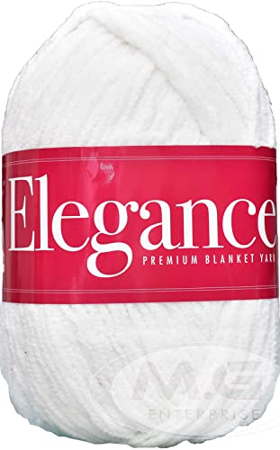 Image of M.G ENTERRPISE Blanket Yarn White WL 400 gm Thick Chunky Knitting Wool Yarn. AA
