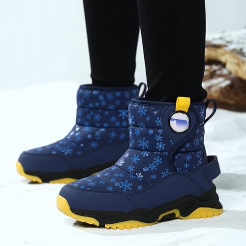 IWIHMIV Kids Cold Weather Boots Boys Outdoor Warm Comfortable Boots Non Slip Hiking Warm Winter Boots for Toddler Girls2