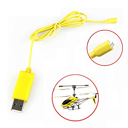 Dacawin RC Helicopter Syma S107 S105 USB Mini Charger Charging Cable Parts (Yellow) - Thumbnail 2