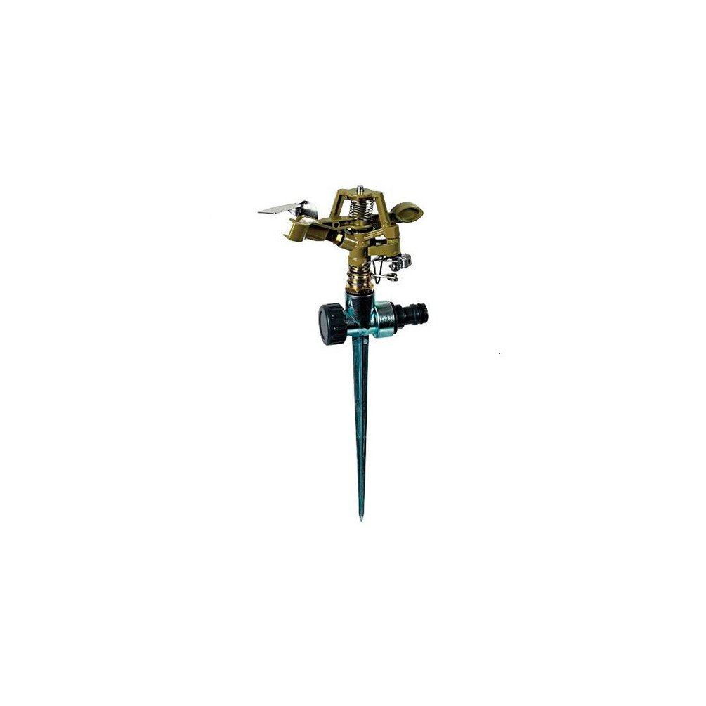 Ribimex Irrigatore A Battente Su Picchetto In Metallo Con Settore Regolabile 0-360°, Copertura Fino A 400 M², Pressione 1-4 Bar, Ideale Per Giardini, Prati E Bordure - PRA/AB.1411 - 4
