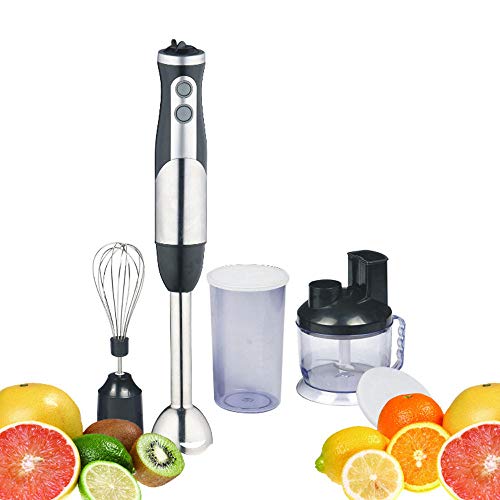 Whisking,Blender 2-Speed Hand Blender Continuously Variable Speed with Food Processor Chopper Egg Whisk Ergonomically Handle Designed Hand Blender/Mixer Heavy Duty Copper Motor 800W