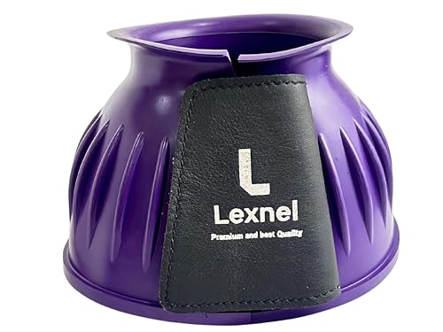 Lexnel Gummi-Pferdeglocken – langlebiger Übergreifschutz & sicherer Klettverschluss (XL-Lila)