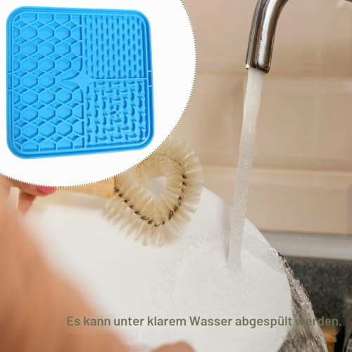 ALLY-MAGIC Leckmatte Hund Schleckmatte Hund Schleckmatte Katze für Große Hunde und Welpen Angstlinderung Hundespielzeug Fütterungsmatte für Butter Joghurt Erdnüsse 15 * 15 cm E22-CWTSD
