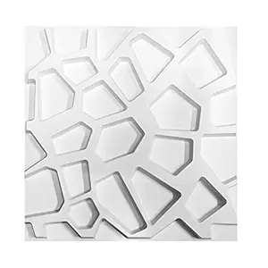 Kayra Decor Stone 3D Wall Panels for Living Room and Ceiling Decoration, PVC Embossed (19.7