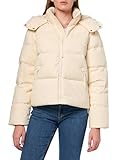 Lacoste Women's Relaxed Fit Hooded Down Jacket, White, 2