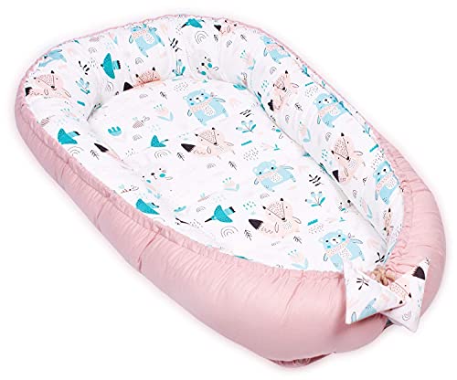 Reductor Cuna Bebe - Set 5 Piezas Nido Bebe Recien Nacido Tela de algodón y vellón Cover