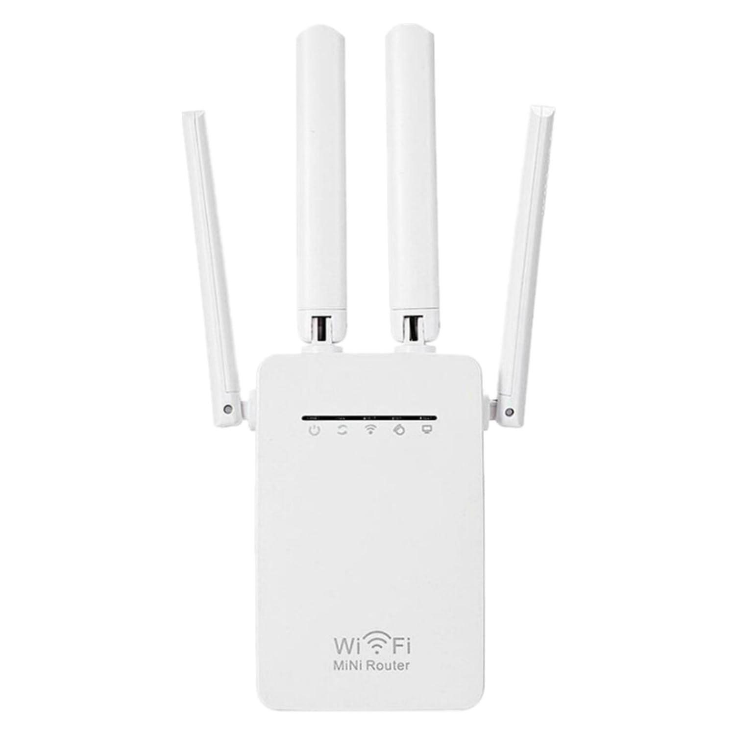 WiFi Repeater WiFi Extender Signal Booster, Signal Amplifier for Home, Long Range Internet Extender WiFi Booster Faster Wireless Router Extender, 1-Tap Setup DH-WR09 White