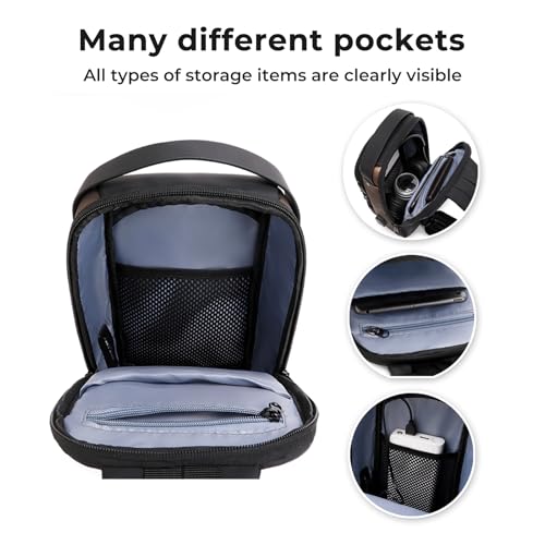 Sling Bag for Men | Anti-theft Crossbody Bag - PU Leather Crossbody Shoulder Bag - Chest Bag for Daily use - Image 5