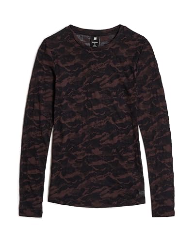 T-Shirt G-Star Fine Lace AOP Slim col rond manches longues femme