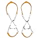 YOBAIH Snow Grips 1 Paar Winter Silikon Klettern Steigeisen 6 Zähne Schuhspikes Kette Wandern Sport Schnee Outdoor Eis Greifer Anti Rutsch Stollen (Schuhgröße: Orange)