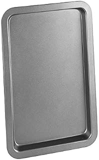Chef Aid Non-stick Carbon Steel Baking Tray, durable non stick coating, Dishwasher, fridge and freezer safe, perfect for baked goods and roasting, 30cm x 18cm, Robust Essential Oven pan, Grey