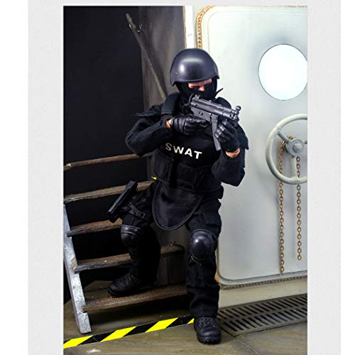Army Men Toys,12\" Military Soldier Swat Police Team Action Figures Playset with Military Weapons Accessories for Kids Boys - Thumbnail 5