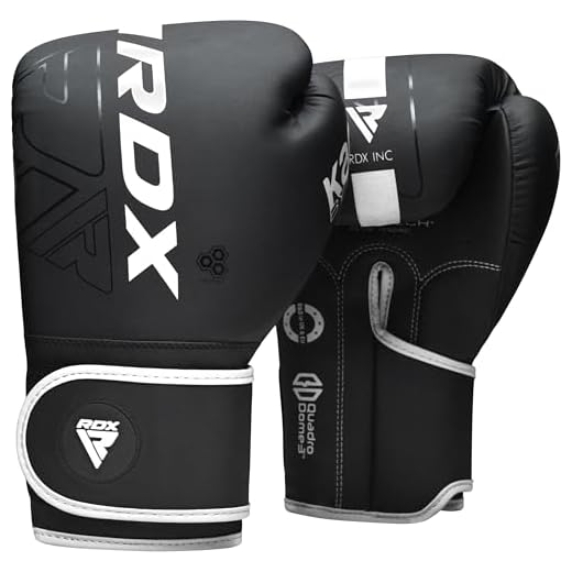 RDX Boxhandschuhe, Muay Thai Kickboxen Sparring, Maya Hide Leder Kara Boxing Gloves Männer Damen, Boxsack Punchinghandschuhe, Kickboxhandschuhe MMA Kampfsport Training Schwarz Adult 8 10 12 14 16oz
