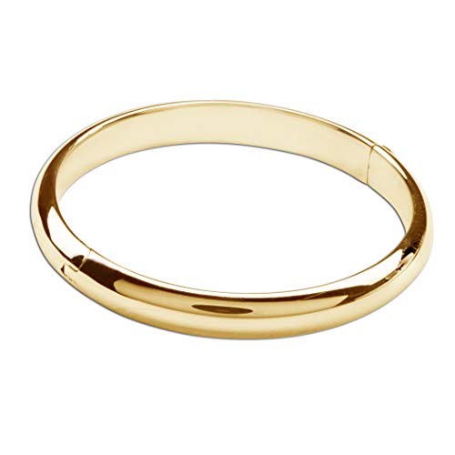 Children's 14K Gold-Plated Classic Bangle Bracelet (Child-Medium)