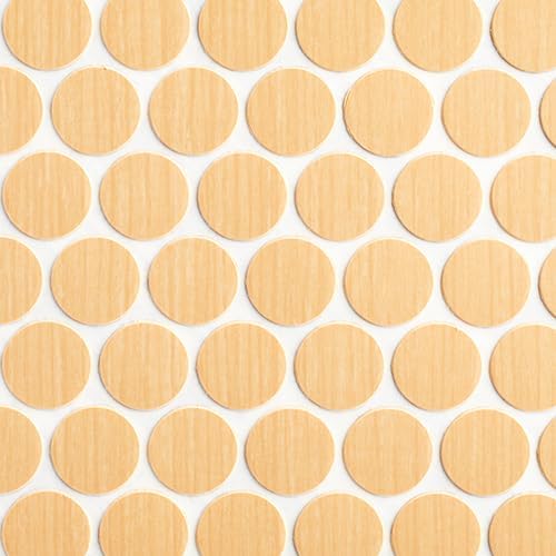 WidgetCo American Maple Fastcaps, Peel & Stick Screw Covers, Self-Adhesive Cover Caps (Sheets of 53 caps x Qty 4)