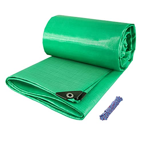 Tissu imperméable et résistant 10x10m contre les fuites et la chaleur : bâche verte 160G