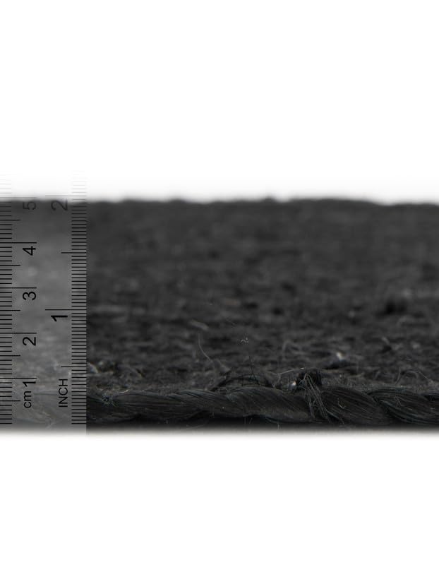 Tappeto in juta intrecciata, 6 x 60 cm, colore nero