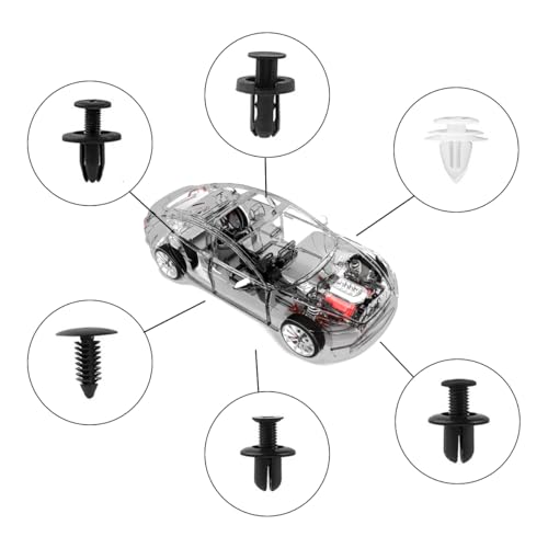 100 Pack Six-Type Bumper Retainer Clip Kit with Removal Tools - Image 5