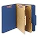 Smead 14077 Pressboard Classification Folders 2 Pocket Dividers Letter Dark Blue 10/Box