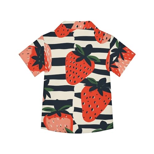 Boys Summer Relaxed Fit Hawaiian Shirt Tropical Beach Short Sleeve Button Down Shirt for Kids Summer Vacation2