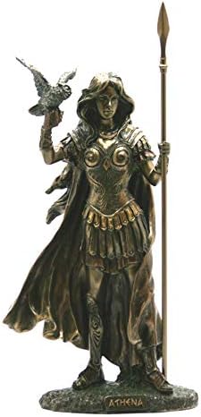 VERONESE Athena Minerva Greek Roman Goddess Statue Sculpture Figure Bronze Finish