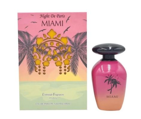 L’orientale Fragrances Collection Night de Paris Miami, 100ml Eau de Parfum, Tropical and Glamorous Scent for Men and Women