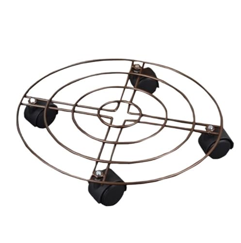 MEVZHH Carrelli, Portafiori Carrello Mobile Della Pianta con Ruote Di Bloccor Uso Interno Ed Esterno Cortile, Ponte, Cucina/Bruin/45 Centimetri
