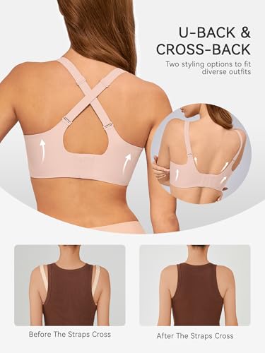Image of LUCKMEEY Bras for Women No Underwire Wireless Bras - Seamless Push Up Full Coverage Bralettes Comfortable Everyday Bra