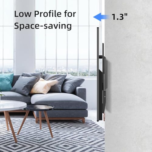 Image of Suptek Tilt TV Wall Mount for Most 26-60 inch LED, LCD and Plasma TV, Max 400x400mm VESA and 99lbs Load Capacity, Fits Studs 16 inch Apart, Low Profile