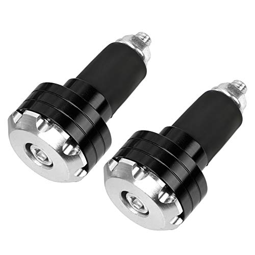 Grips Moto for 16-18mm Diamètre intérieur 1 Paire Curseur Guidon Fin Poids équipement Moto Guidon équilibré Bouchon approprié (Couleur : Black) Cover