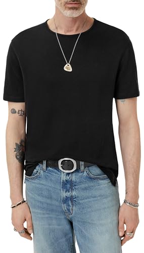 John Varvatos Men's Stanley Crew, Black