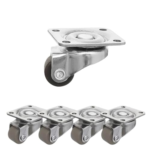 Roulettes de meubles lot de 24 mini roulettes pivotantes marron à 360 degrés