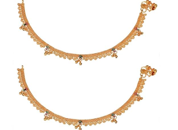 See full amazon price history chart for Gold Plated & Brass Stylish Thin Size Anklets Payal Ghungroo for Women & Girls Gold Plated & Brass Stylish Thin Size Anklets Payal Ghungroo for Women & Girls (B0D37XZZ18) Amazon Price History, Amazon Price Tracker