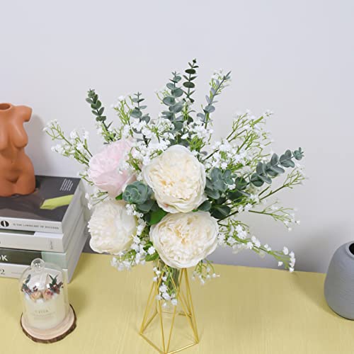 18Pcs Babys Breath Eucalyptus Leaves Bouquet Gypsophila Artificial Flowers And Faux Greenery For Home Decor #TOP3