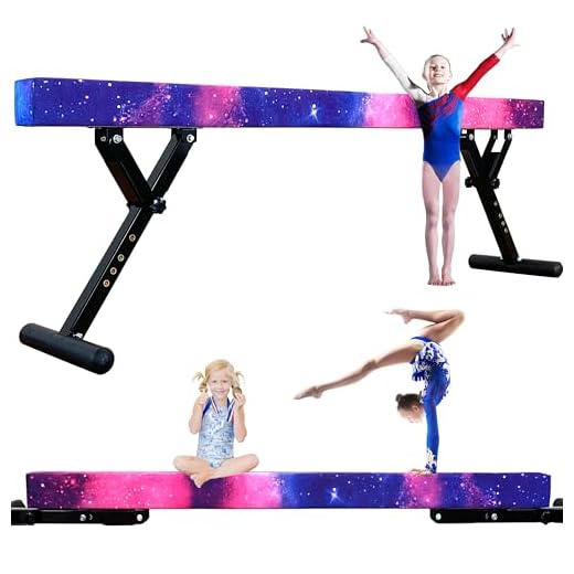 MARFULA Extra Stability Wood Folding Balance Beam Gymnastics Floor Beam for Kids/Adults Home Use