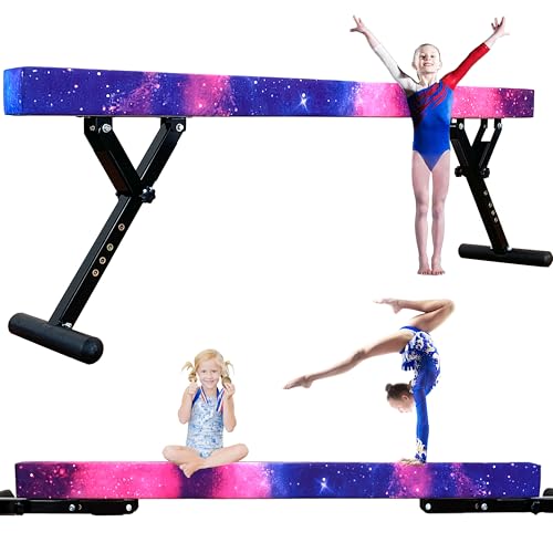 MARFULA Adjustable Balance Beam 8 ft Gymnastic Beam Adjustable Height for Kids and Teenage of All Levels, Gym Equipment for Athlete Home and Club Use