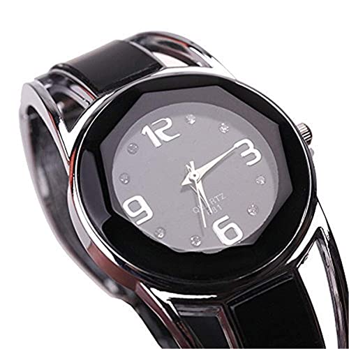Eleoption ZL-114-0030+ZP003 Women Bangle Watch Bracelet Quartz With Rhinestone Round Dial Stainless Steel Band Wrist Ladies Watches thumb #4