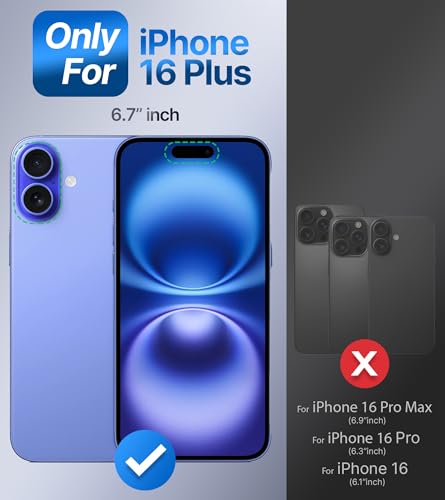 Image of SHIELDS UP for iPhone 16 Plus Back Cover with Stand, Phone Case Clear with Double Ring Holder [Adjustable & Foldable] Shockproof Protective Cover for iPhone 16 Plus 6.7 inch - Clear