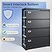 DEVAISE 4 Drawer Lateral File Cabinet with Lock, Metal Filing Cabinets for Home Office, 16